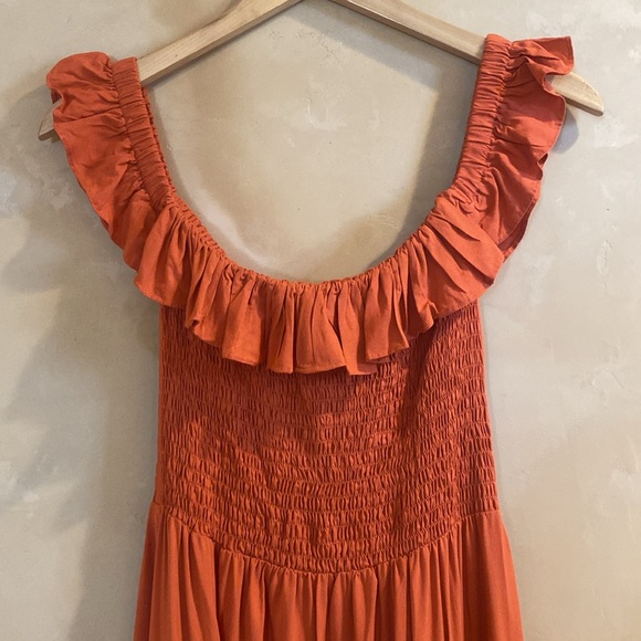 ROVE Byron Bay UDAIPUR Dress - Orange / Coral Ecovero Size S Long Maxi NWT - Picture 8 of 16